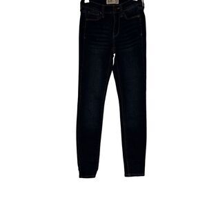 Mudd Juniors Size 0 Blue Mid Rise Dark Wash Skinny Stretchy Denim Jeans